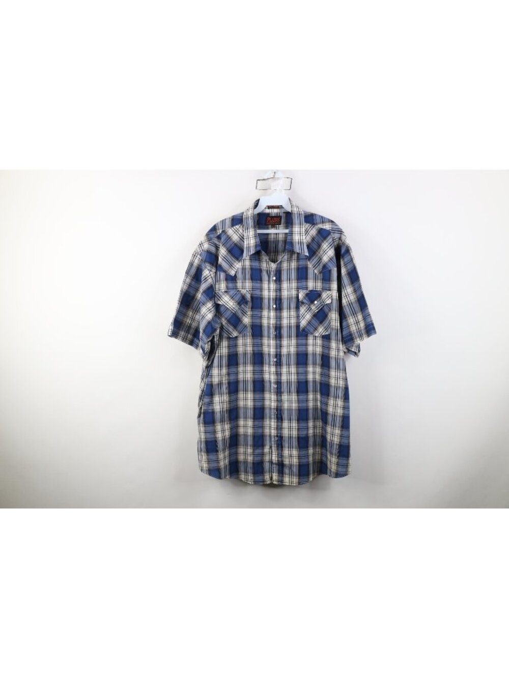 Vintage 90s Streetwear Mens 2XLT Western Cowboy Rodeo Snap Button Shirt Plaid